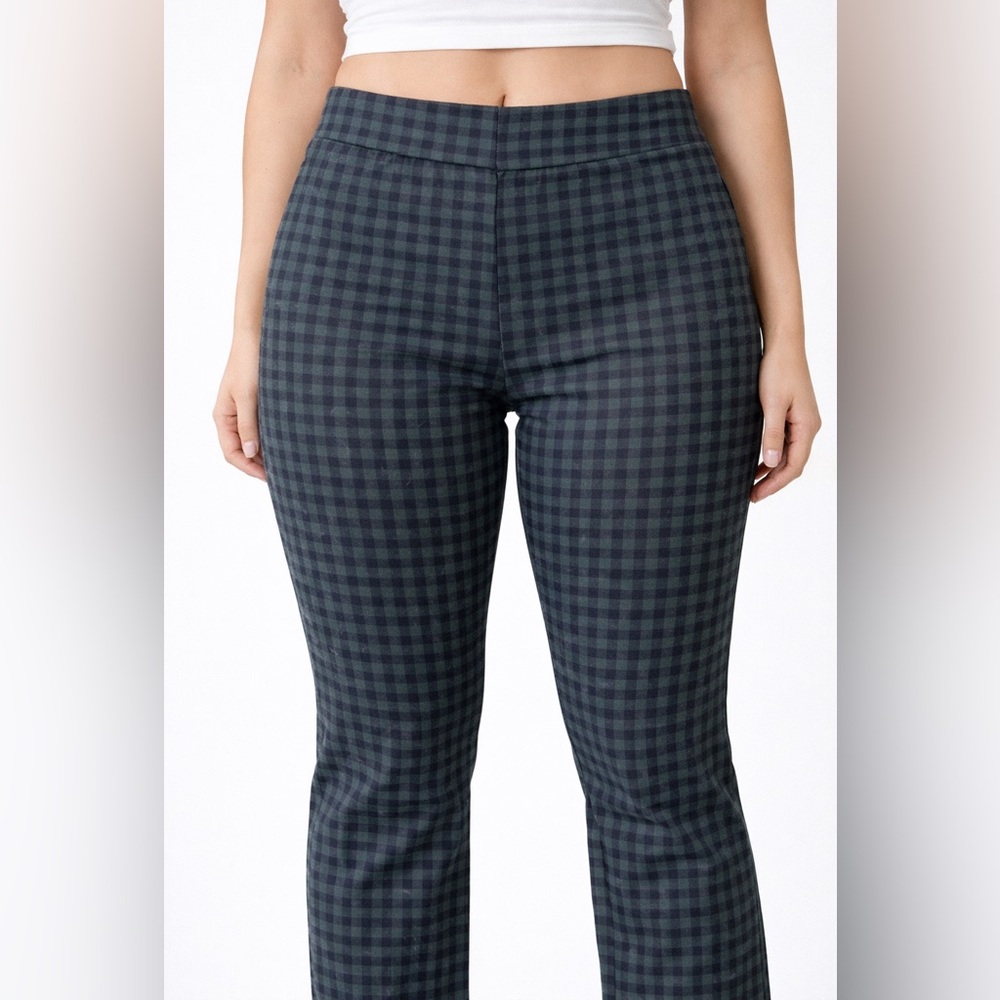 Premise Studio Plaid‎ Checkered Skinny Pants Medium Stretch Workwear